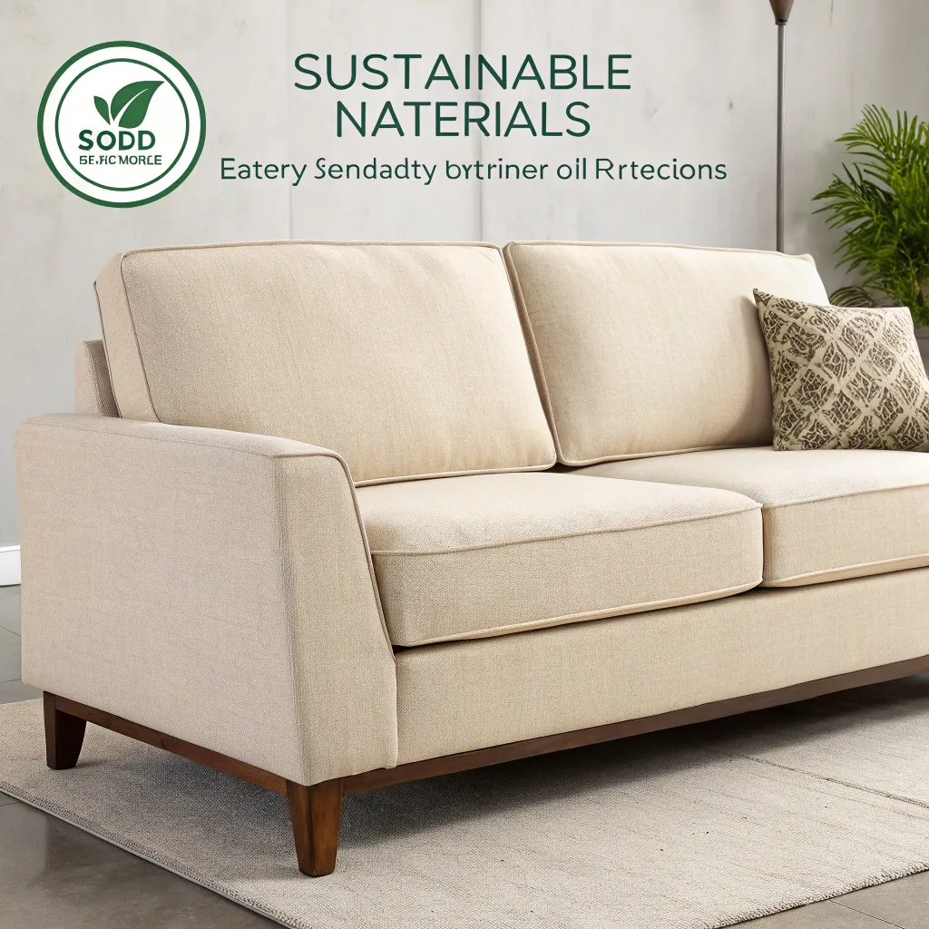 Eco-friendly sofa designed with sustainable materials